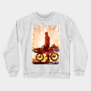 Cool BMX Sunset Silhouette. For BMX lovers. Crewneck Sweatshirt